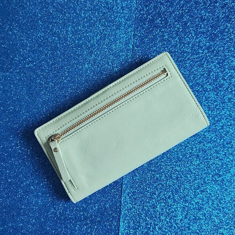 Kate Spade Mint Wallet Leather